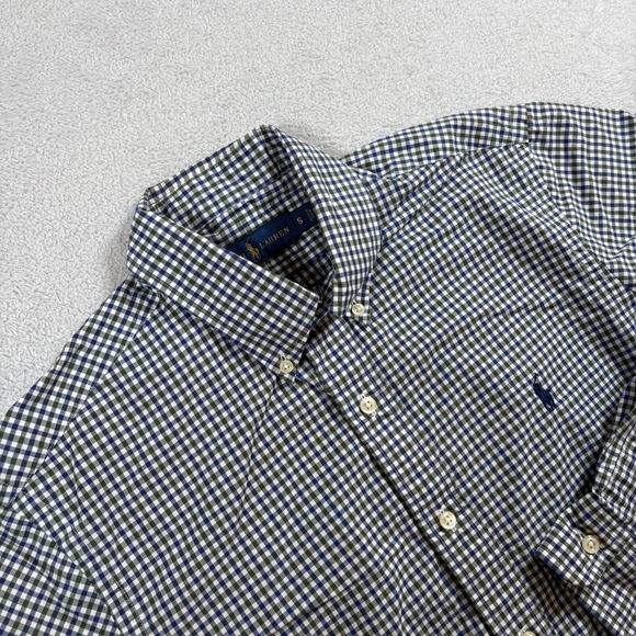 Lauren Ralph Lauren Other - Ralph Lauren Shirt Mens Small Multicolor Micro Gingham Pony Logo Button Down